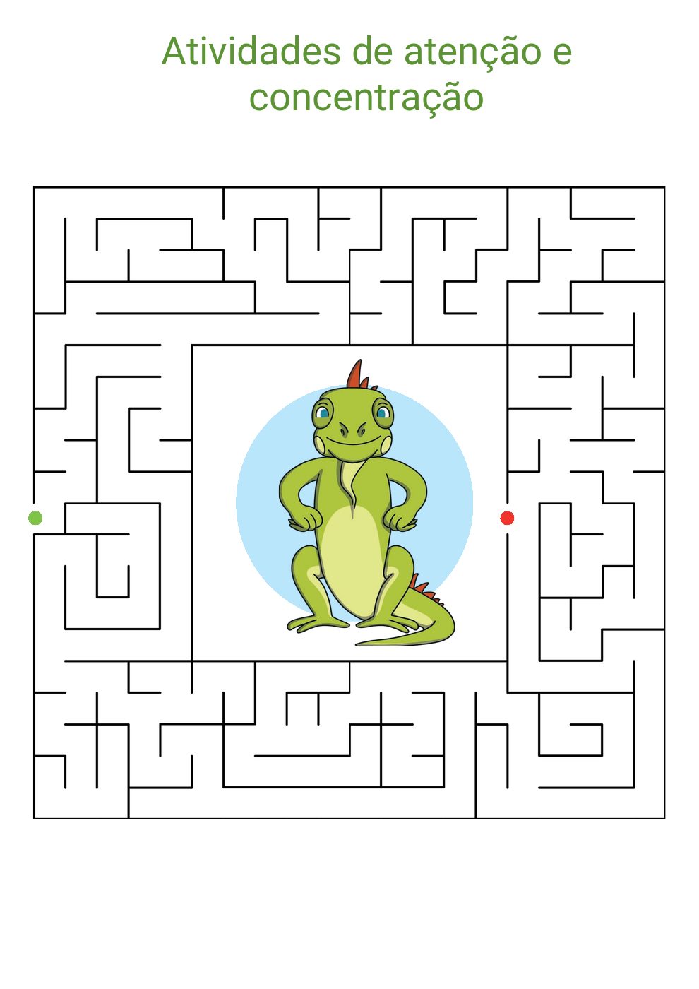 Labirinto do lagarto — Atenção e Concentração