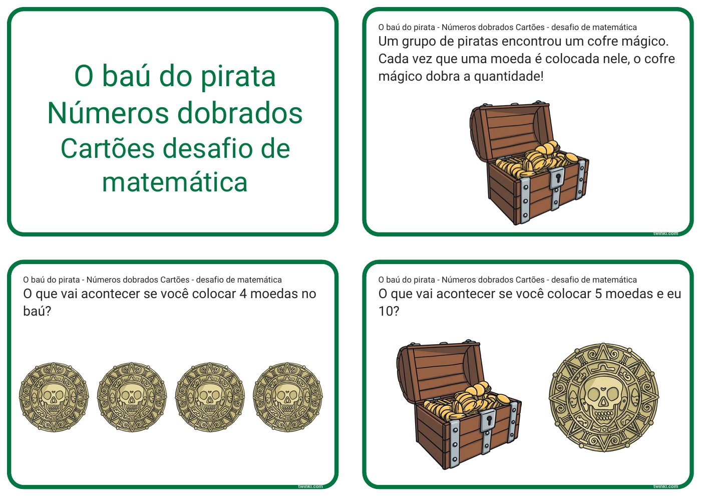 Baú do pirata: números dobrados — Matemática